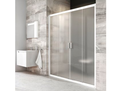 Ravak Blix BLDP4-130 bílá+Grape - sprchové posuvné dveře 130 cm, bílá, matné sklo obrázek č.: 1