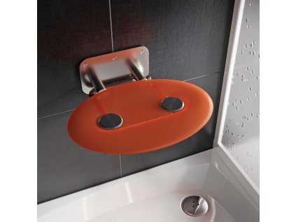 Ravak Sedátko OVO-P II-ORANGE - sedátko do sprchy, sedák orange obrázek č.: 1