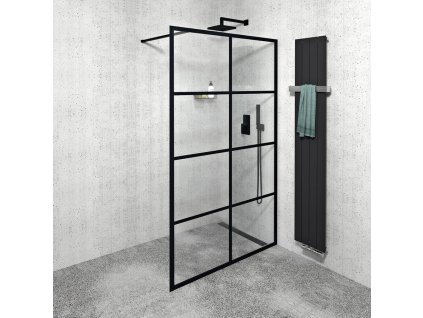CURE BLACK sprchová zástěna 1400mm, čiré sklo obrázek č.: 1