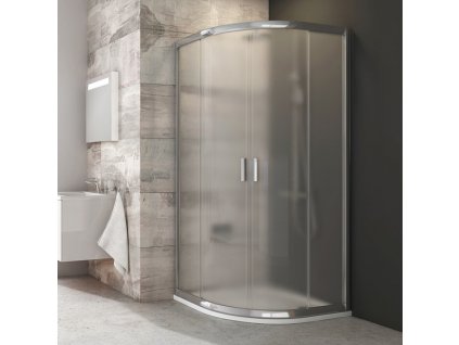 Ravak Blix BLCP4-80 bright alu+Grape, čtvrtkruhový sprchový kout 80 x 80 cm, chrom, matné sklo obrázek č.: 1
