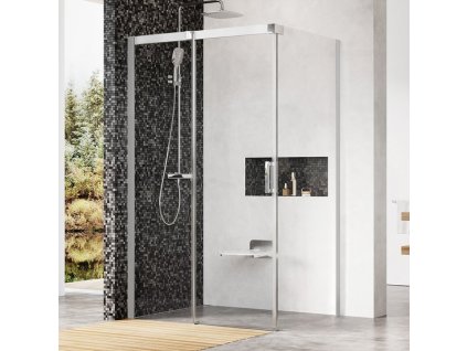 Ravak Matrix MSDPS-100/80 L satin+Transparent - obdélníkový posuvný sprchový kout 100 x 80 cm levý, matný hliník, čiré sklo obrázek č.: 1