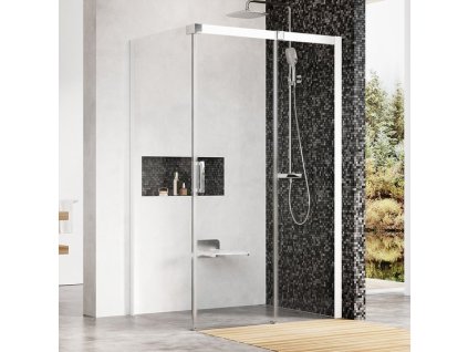 Ravak Matrix MSDPS-100/100 R bílá+Transparent - čtvercový posuvný sprchový kout 100 x 100 cm pravý, bílá, čiré sklo obrázek č.: 1