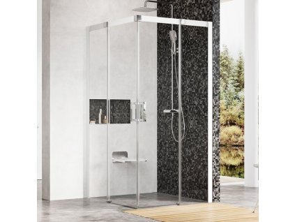 Ravak Matrix MSRV4  90/90 rohový čtvercový sprchový kout 90 x 90 cm, Bílá+Transparent obrázek č.: 1