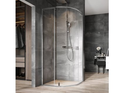 Ravak Nexty NSKK3-100 lesk+Transparent, čtvrtkruhový sprchový kout 100 x 100 cm, pivotový pant,lesk obrázek č.: 1