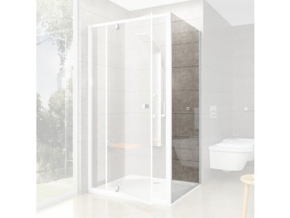 Ravak Pivot PPS - 80 Bílá+Transparent, pevná stěna 80 cm pro kombinaci s PDOP1 a PDOP2, bílá, čiré sklo obrázek č.: 1