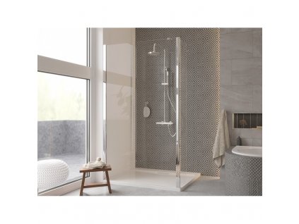 Walk-in sprchová zástěna s bočním otočným panelem ECO-N 100 x 30 cm, chrom obrázek č.: 1