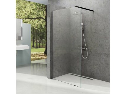 Ravak WALK-IN WALL Black  60 - černá sprchová zástěna 600 x 2000 mm - bez vzpěry obrázek č.: 1