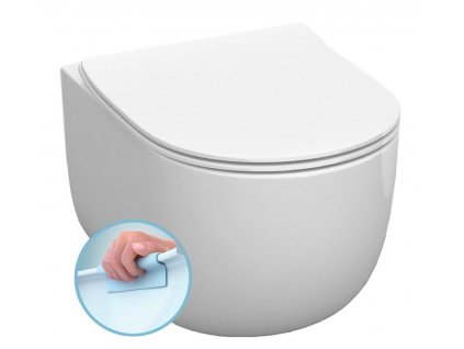 FLO závěsná WC mísa, Rimless, 37x54cm, bílá obrázek č.: 1