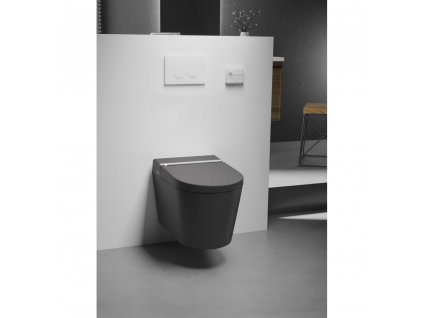HYGEA - INTEGROVANÝ BIDET ČERNÝ MATNÝ, SPRCHOVACÍ ELEKTRONICKÁ TOALETA ČERNÁ MATNÁ obrázek č.: 1