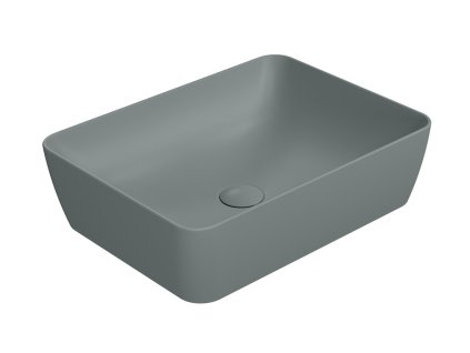 SAND/NUBES keramické umyvadlo na desku 50x38cm, agave mat