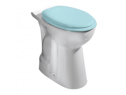 HANDICAP WC mísa kombi, zvýšený sedák, spodní odpad, 36,5x67,2cm, bílá obrázek č.: 1