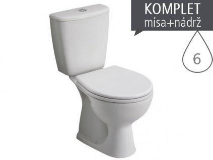 KOLO Rekord K99005000 - klozet kombinační 40 cm spodní odpad, délka 62,5 cm, bílý obrázek č.: 1