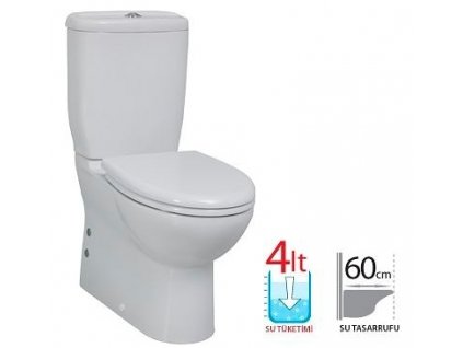 Creavit SEDEF SD3842 - kombinovaný WC klozet UNI s integrovaným bidetem obrázek č.: 1
