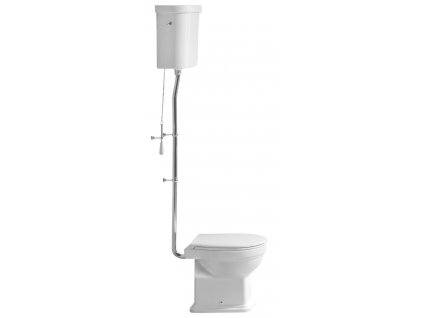 CLASSIC WC mísa s nádržkou, zadní odpad, bílá-chrom obrázek č.: 1