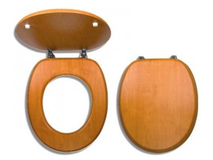 Dýhované sedátko z lisovaného dřeva PRESTIGE OŘECH SVĚTLÝ - umělá dýha (WC/ORECH) obrázek č.: 1