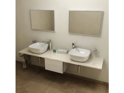 OLIVER deska 130x2x50cm, technický mramor, Botticino obrázek č.: 1