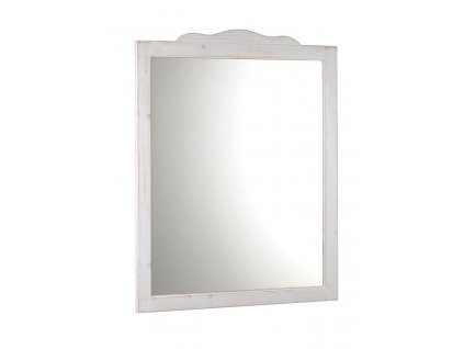 RETRO zrcadlo v dřevěném rámu 89x115cm, starobílá