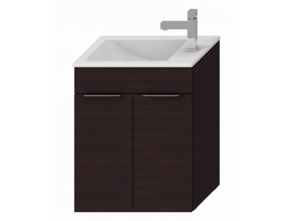 Jika Cube skříňka s 2 dveřmi s umývátkem 60 cm tmavý dub, úchytky antracit obrázek č.: 1