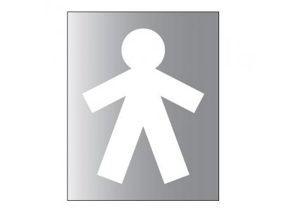 Značení pánských toalet, označení pánského wc - - panáček, hliník obrázek č.: 1