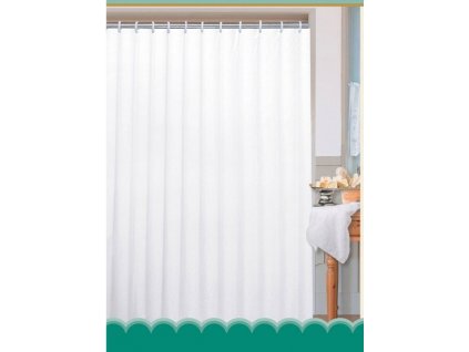Sprchový závěs 180x200cm, polyester, bílá obrázek č.: 1