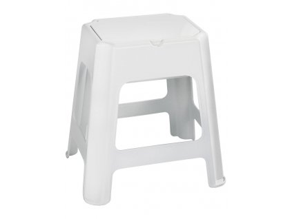 Koupelnová stolička s úložným prostorem, bílá obrázek č.: 1