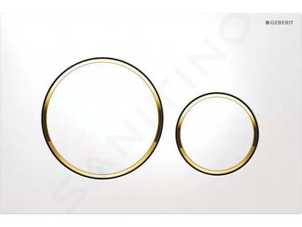 Geberit 115.882.KK.1 - Ovládací tlačítko splachování, bílá/pozlacená