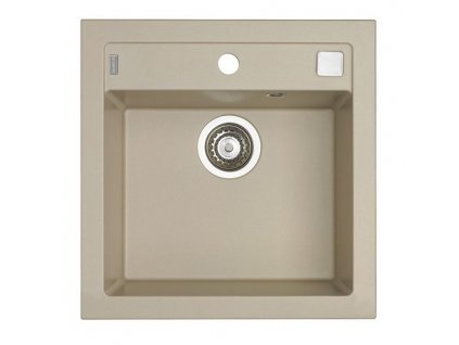 Alveus FORMIC 20 PEBBLE 20/02 + pop-up sifon, obdélníkový (čtvercový) granitový dřez 520x510x200 mm Pebble obrázek č.: 1