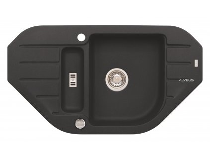 Alveus NIAGARA 60 05 TWILIGHT + pop- up sifon, rohový granitový dřez 900x500x160 mm s vaničkou Twilight obrázek č.: 1