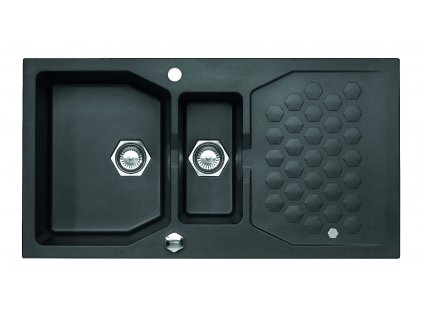 Alveus SENSUAL 70/05 TWILIGHT +pop-up sifon, obdélníkový granitový dřez 980x520x200 mm s vaničkou a odkládací plochou Twilight obrázek č.: 1