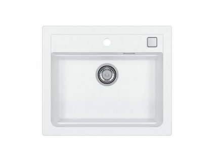 Alveus ATROX 30 bílý 11 + pop up sifon, obdélníkový granitový dřez 590x500x200 mm Bílý obrázek č.: 1