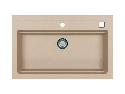 Alveus ATROX 40 terra 22 + pop up sifon, obdélníkový granitový dřez 790x500x200 mm Terra obrázek č.: 1