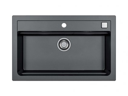 Alveus ATROX 40 černý 91 + pop up sifon, obdélníkový granitový dřez 790x500x200 mm Černý obrázek č.: 1