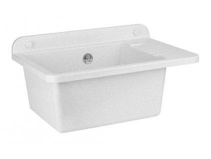 Plastová výlevka COMPACT 505 X 345 mm - bílá žula (Zelvo Compact white) obrázek č.: 1