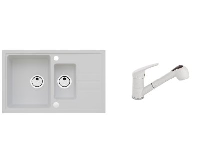 Alveus SET ALVEUS Intermezzo 70/11 + BATERIE AM 20/11 obdélníkový granitový dřez 780 x 480 mm v setu s baterií obrázek č.: 1