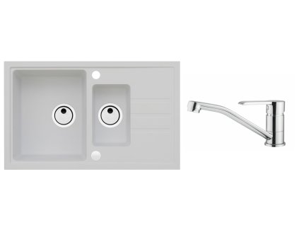 Alveus SET ALVEUS Intermezzo 70/11 + BATERIE RUTA obdélníkový granitový dřez 780 x 480 mm v setu s baterií obrázek č.: 1