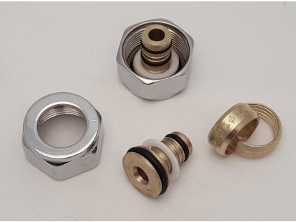 Svěrné šroubení pro Alupex 16mm, šestihranná matka, chrom obrázek č.: 1