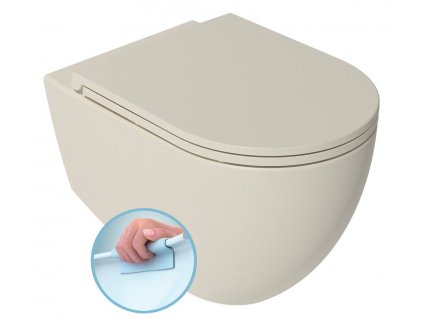 INFINITY závěsná WC mísa, Rimless, 36,5x53cm, ivory obrázek č.: 1