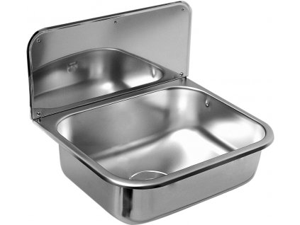Závěsná výlevka se zády a roštěm 560x165x404 mm, nerez mat
