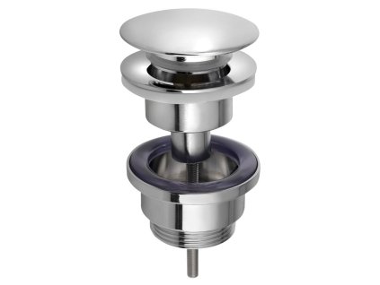 Umyvadlová výpust 5/4“, click-clack, velká zátka, 10-55mm, chrom