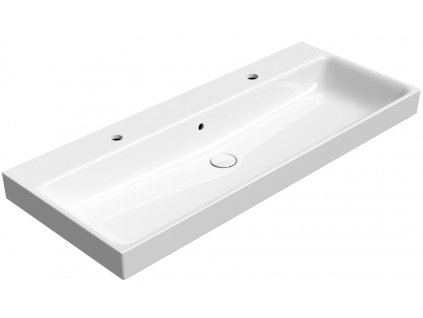 NUBES keramické dvojumyvadlo 120x50cm, bílá ExtraGlaze