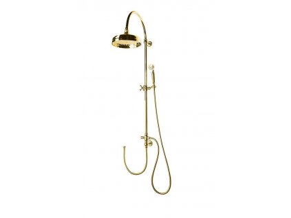 VANITY sprchový sloup k napojení na baterii, hlavová, ruční sprcha, zlato obrázek č.: 1