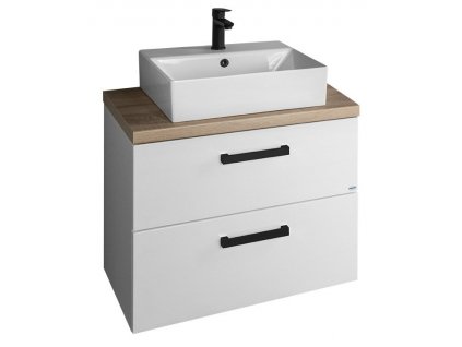 VEGA sestava koupelnového nábytku, š. 72,5 cm, bílá/dub platin obrázek č.: 1