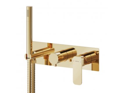 SPY podomítková sprchová baterie s ruční sprchou, 2 výstupy, zlato obrázek č.: 1