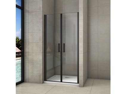 MINEBLACK LINE otočné sprchové dveře dvoukřídlé 900mm č.: 1