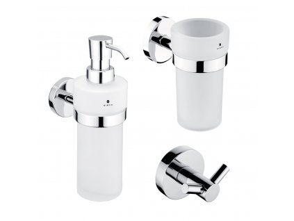 Nimco Unix UN SET-31W-26 - Sada koupelnových doplňků, nádobky skleněné