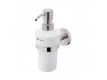 Nimco Unix nerez UNM 13031KUL-10 - Dávkovač tekutého mýdla keramický, pumpička nerez