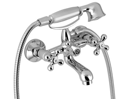 Vanová nástěnná baterie s příslušenstvím, chrom (99121,0)