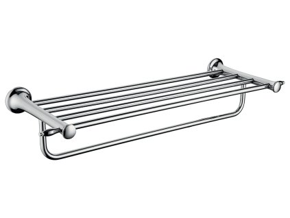 Velký držák ručníků se závěsem RETRO, chrom (ARE35)