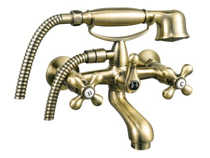 Vanová nástěnná baterie 150 mm bronz (BAI11BR)