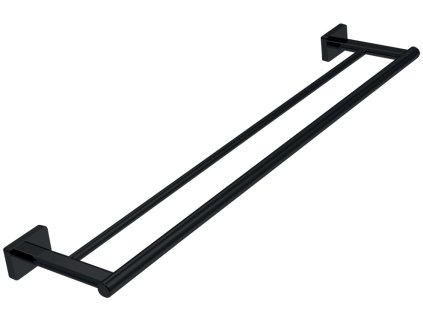 Dvojitý držák ručníků GRETA 600 mm, černá matná (AGR10BL)